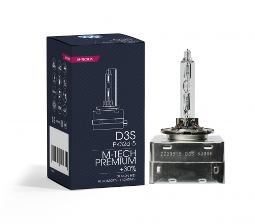 1 Ampoule xenon M-TECH Premium +30% D3S 4300K