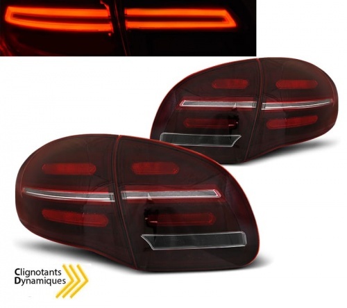2 Feux pour Porsche Cayenne fullLED dynamiques 10-15 - Rouge