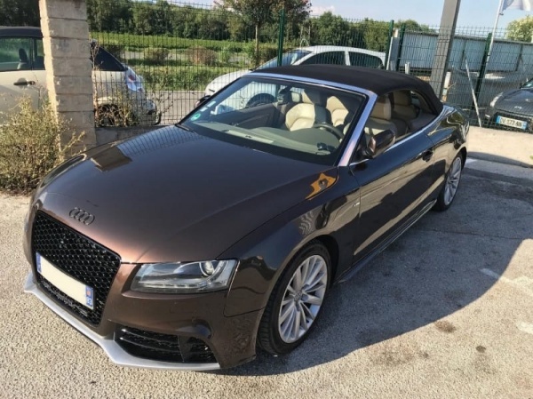 Grille calandre Audi A5 07-11 - look RS5 - Noir Laqué PDC