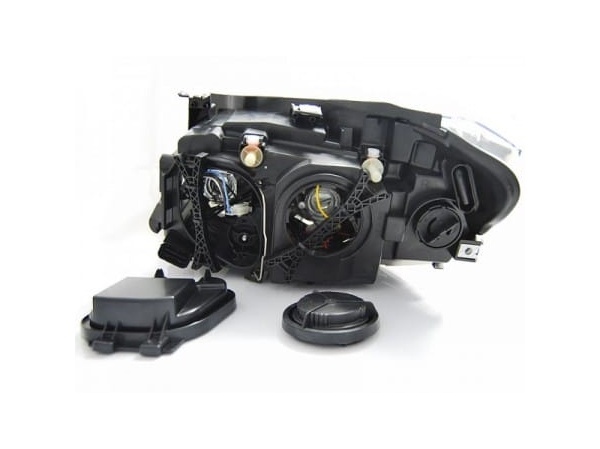 2 Phares avant BMW X1 E84 Angel Eyes DEPO V2 LED 09-12 - Noir