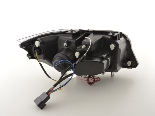 2 Phares avant BMW Serie 3 E90 E91 Angel Eyes LED 05-08 - Noir