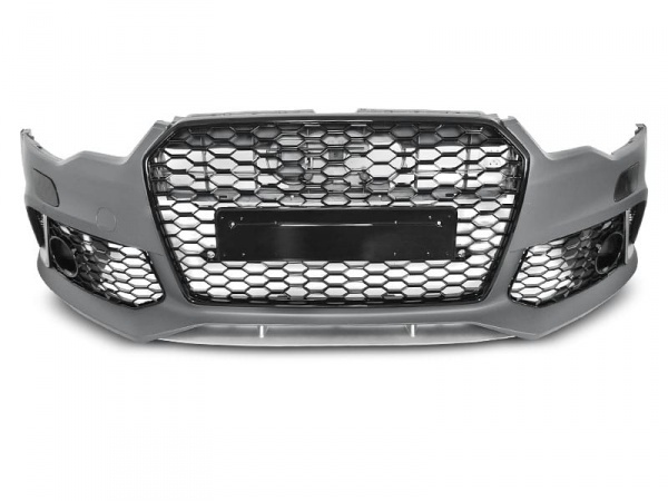 Pare choc avant AUDI A6 C7 phase 2 - 14-18 - Look RS6 - Noir