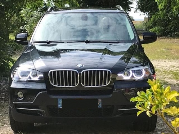 2 Phares xenon BMW X5 E70 Angel Eyes LED 07-13 - Noir