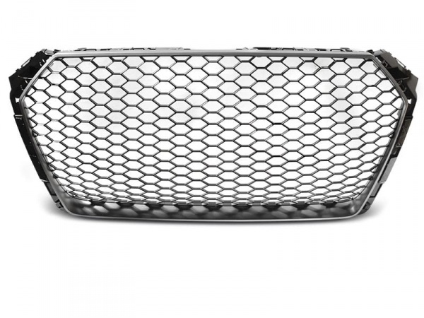 Grille calandre Audi A4 B9 modele 15-19 - look RS - Noir Gris