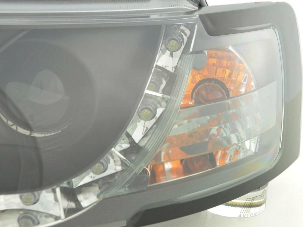 2 Phares avant VW Passat B5 (3B) Devil Eyes LED R87 - Noir