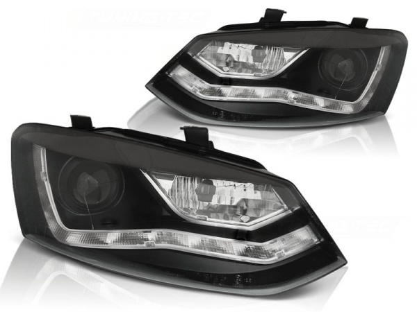 2 Phares avant VW Polo 6R 10-14 - Devil LED bi-halogene - noir