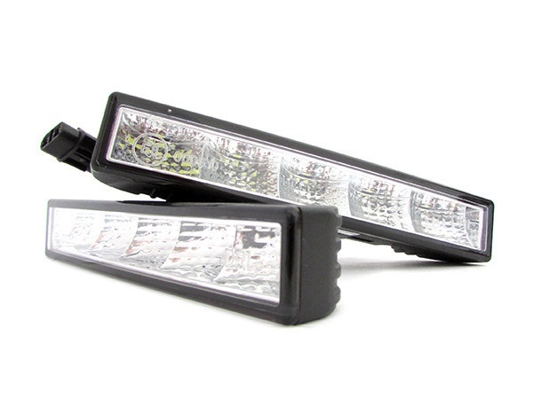 2 Tagfahrleuchten 5 LED Tagfahrleuchten 15cm - Reinweiß - Tagfahrlicht zugelassen R87