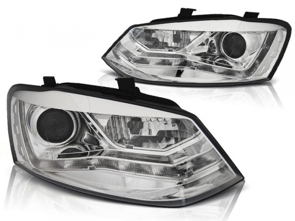 2 Phares avant VW Polo 6R 10-14 - Devil LED bi-halogene - chrome