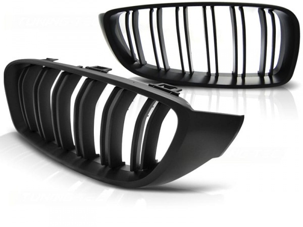 Grilles calandre BMW Serie 4 F32 F33 F36 look M4 - Noir Mat