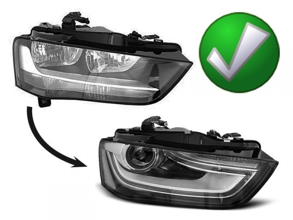 2 Phares halogene LED AUDI A4 B8 11-15 - look xénon