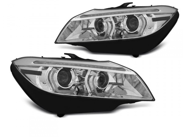 2 Phares xenon BMW Z4 (E89) Angel Eyes LED 3D dynamiques - 09-13 - Chrome