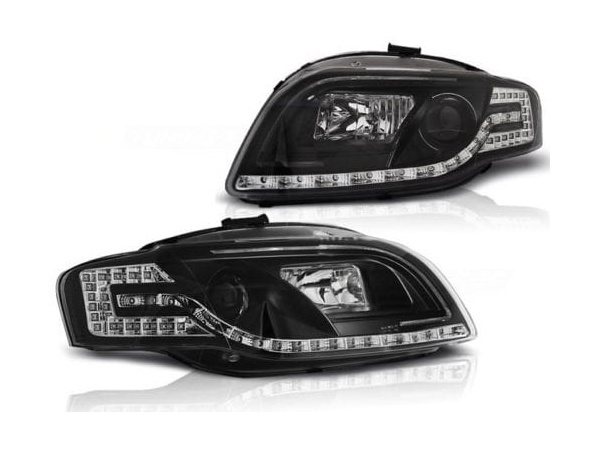 2 Phares avant AUDI A4 (B7) - LTI et LED - Noir
