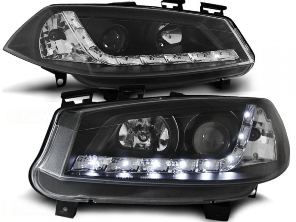 2 Phares avant Renault Megane 2 02-05 Devil Eyes LED - Noir