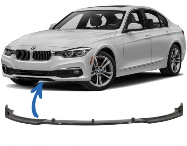 Spoiler lame de pare choc standard - BMW Serie 3 F30 F31 11-19 - noir brillant