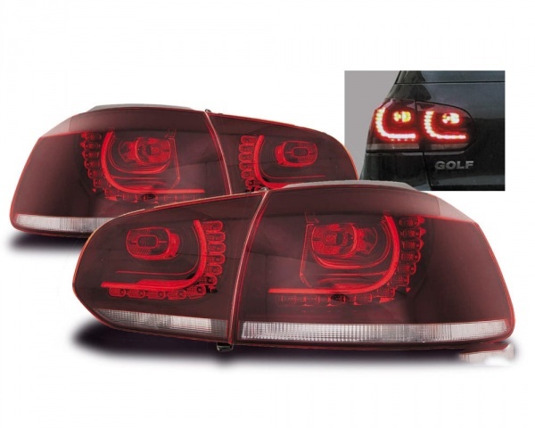 2 Feux arriere VW Golf 6 - LED - Clair