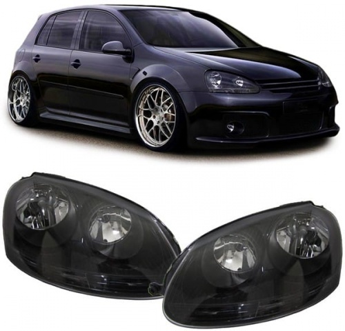 2 Phares avant VW Golf 5 03-09 - VW Jetta 05 - Noir