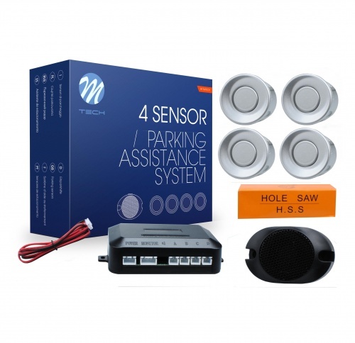 Radar de recul 4 capteurs + Buzzer - Gris