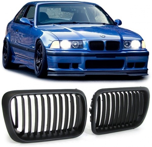 Grilles calandre BMW Serie 3 E36 96-99 - Noir Mat