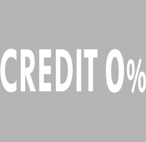Vinyl adhesif lettrage credit 0% BLANC 100x30cm