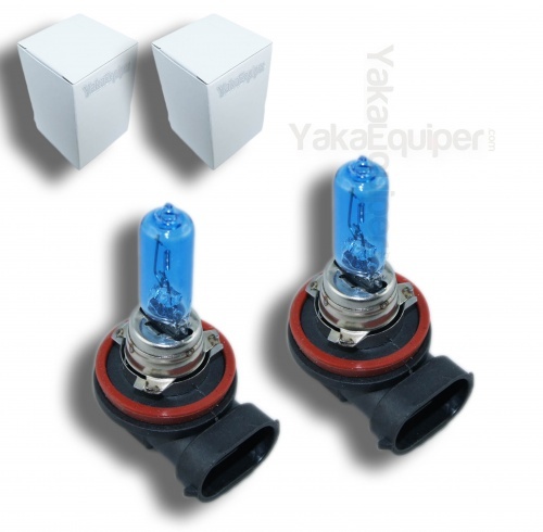 Pack 2 Ampoules H9 Effet Xenon - Super White 5000K