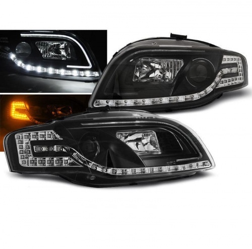2 Phares avant AUDI A4 (B7) - LTI et LED - Noir