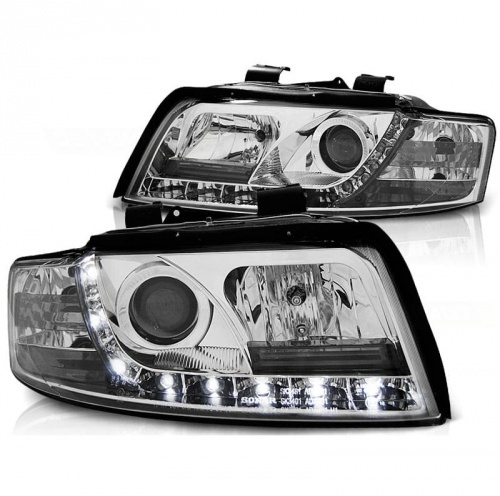 2 Phares avant AUDI A4 (B6) 00-04 - Devil eyes LED - Chrome