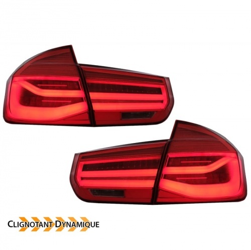2 Feux arriere LED dynamiques BMW Serie 3 F30 - 11-19 - Rouge