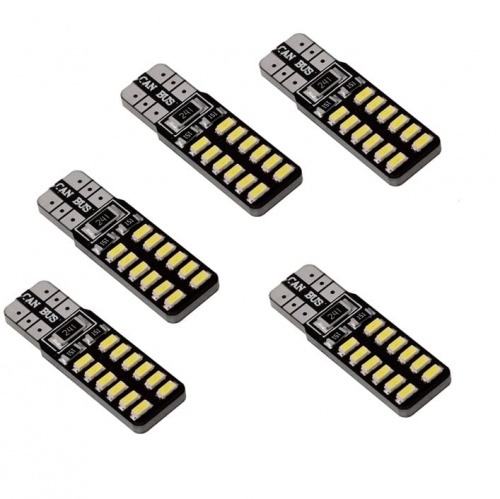 5x Ampoule T10 LED Twin12 3014 - Anti Erreur OBD - Culot W5W - Blanc Pur