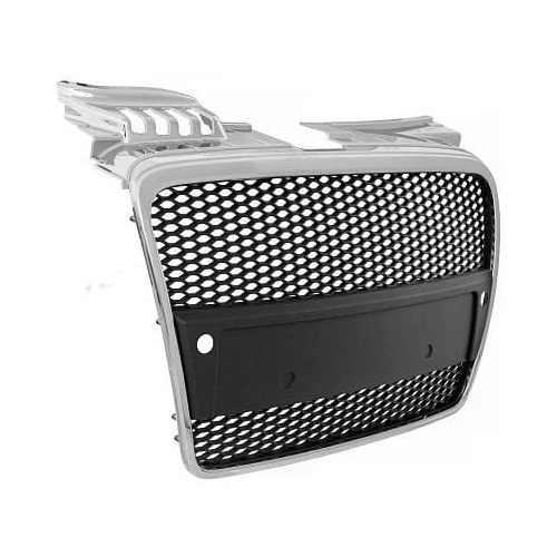 Grille calandre Audi A4 B7 04-08 - noir chrome - look RS4 - PDC