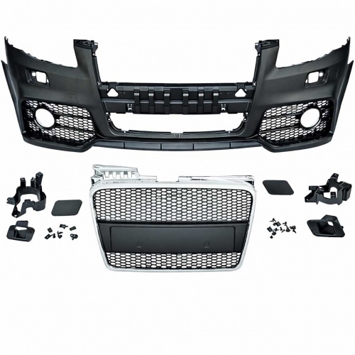 Pare choc avant AUDI A4 B7 04-07 - Look RS4 - Chrome