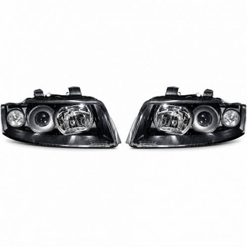 2 Phares avant Audi A4 B6 2000-2004 - H7 - Noir