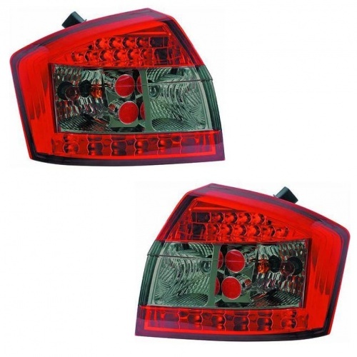 2 Feux arriere LED AUDI A4 (B6) 00-04 - berline - rouge fume