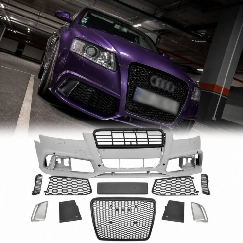 Pare choc avant AUDI A6 C6 04-11 - Look RS6 - Noir
