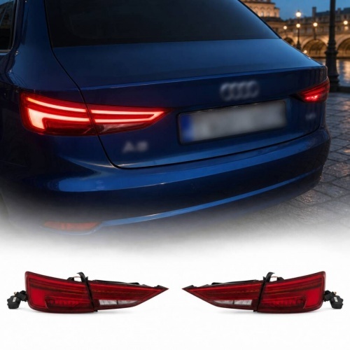 2 Feux arriere LED AUDI A3 8V halogene berline dynamiques - 16-20 - Rouge
