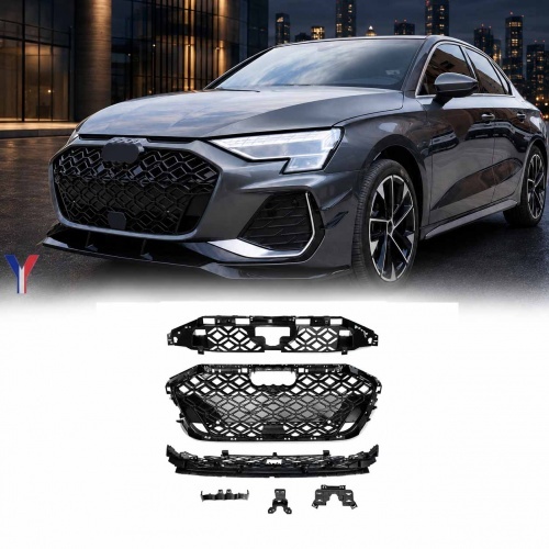 Calandre noir brillant avec PDC pour Audi A3 8Y Facelift S-Line 2024+