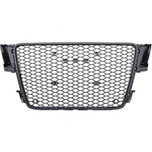Grille calandre Audi A5 07-11 - look RS5 - Noir Brillant