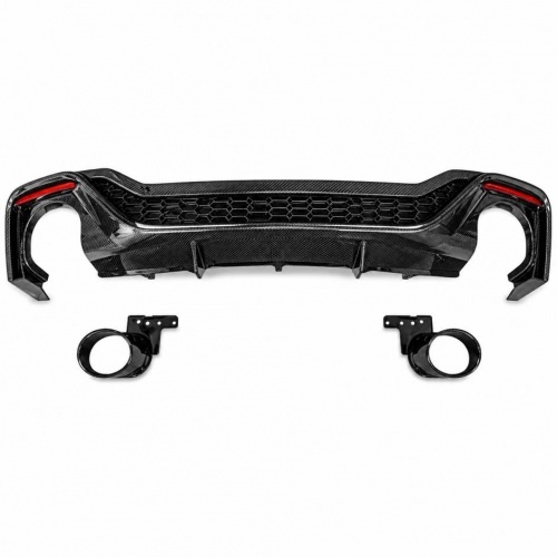 Diffuseur arrière carbone avec sorties noires pour Audi A5 Coupé / Cabriolet 19-24