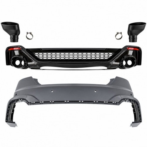 Pare choc arrière look RS5 noir brillant avec PDC pour Audi A5 / S5 19-24
