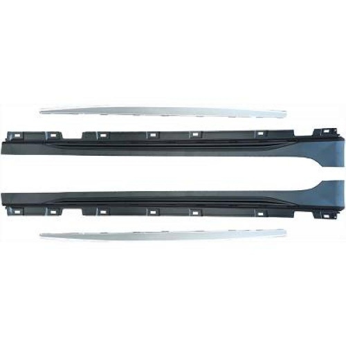 Bas de caisse look RS5 avec inserts argent pour Audi A5 / S5 Sportback 16-20