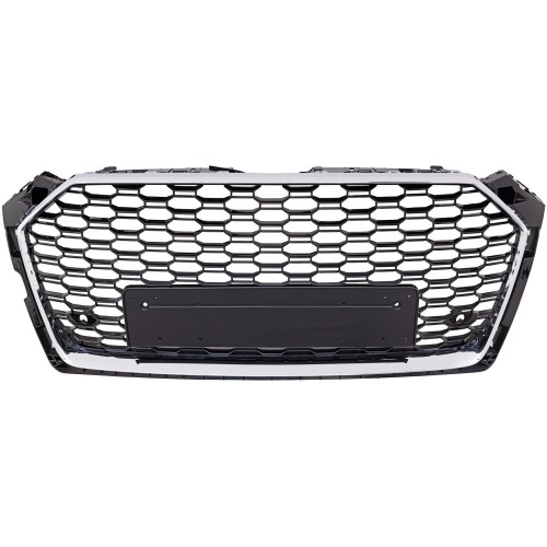 Calandre avant look RS5 cadre chrome intérieur noir brillant avec PDC pour Audi A5 16-19
