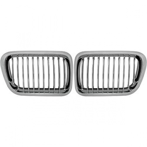 Grilles calandre BMW Serie 3 E36 96-99 - Chrome Noir
