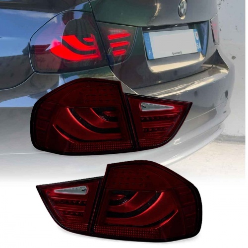 2 Feux arriere BMW Serie 3 E90 LCI 09-11 - LTI - Rouge Teinte