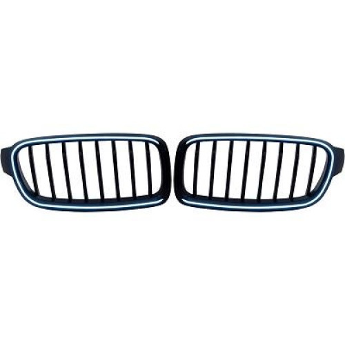 Calandre avant avec LED pour BMW Série 3 F30 / F80 12-18 - Noir brillant