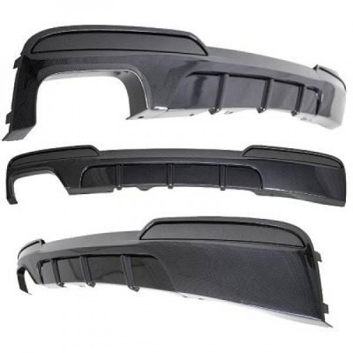Diffuseur arriere BMW serie 5 F10 F11 simple sortie double look Mperf carbone