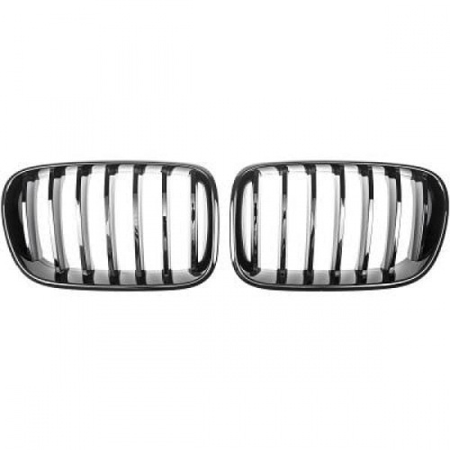 Grilles calandre BMW X3 F25 10-14 look Mperf - Noir Brillant