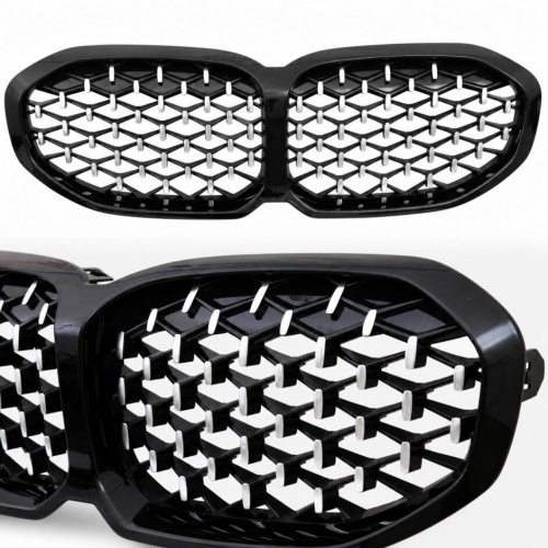 Calandre avant look Diamant noir brillant pour BMW Série 1 F40 20-24