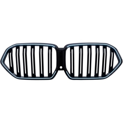 Calandre avant look M-Tech noir brillant à LED double barre avec caméra pour BMW X6 G06 19-23