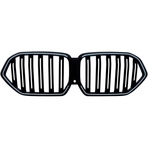 Calandre avant look M-Tech noir brillant à LED double barre avec caméra pour BMW X6 G06 LCI 24-26