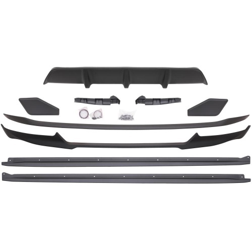 Éléments de pare-chocs look M-Performance noir mat pour BMW X6 F16 14-19