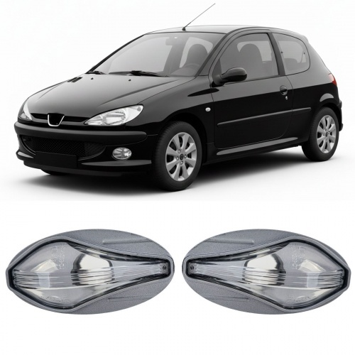 2 Clignotants d'aile Peugeot 107 206 307 407 Partner - noir
